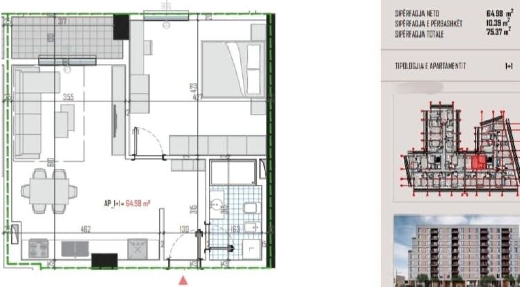 SHITEN APARTAMENTE 1+1 DHE 2+1 NË ZONEN E KAMZES