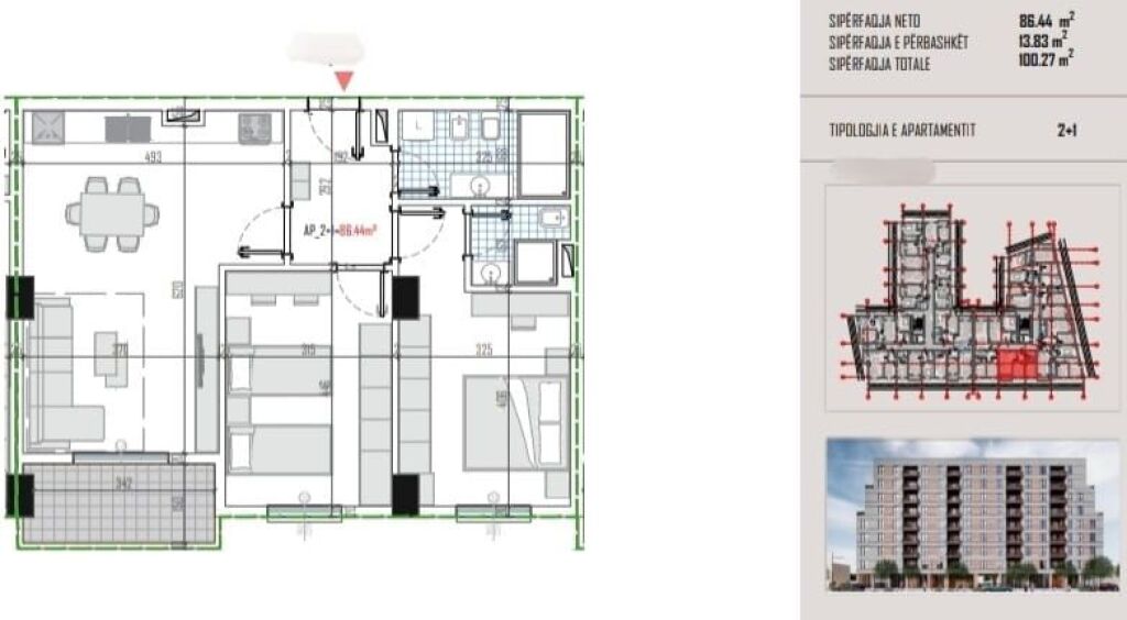 SHITEN APARTAMENTE 1+1 DHE 2+1 NË ZONEN E KAMZES