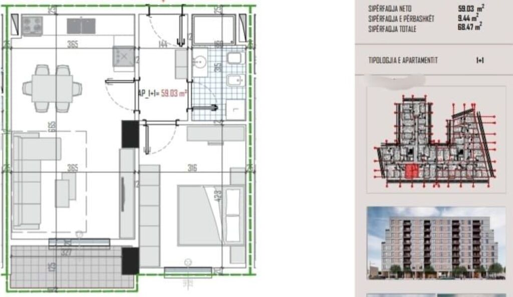 SHITEN APARTAMENTE 1+1 DHE 2+1 NË ZONEN E KAMZES