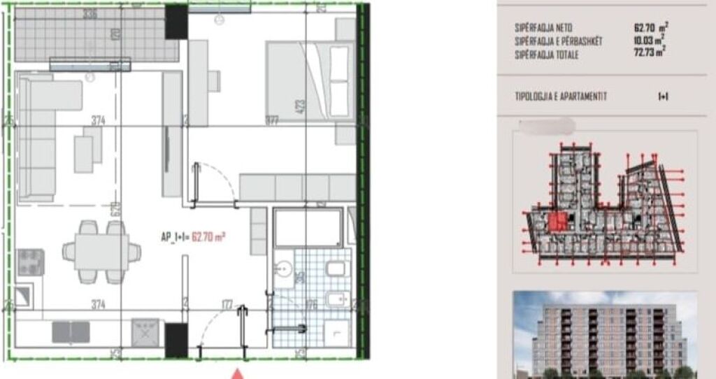 SHITEN APARTAMENTE 1+1 DHE 2+1 NË ZONEN E KAMZES
