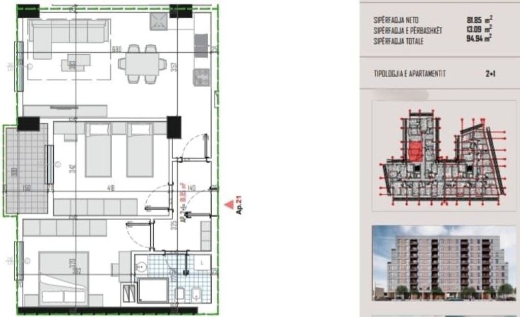 SHITEN APARTAMENTE 1+1 DHE 2+1 NË ZONEN E KAMZES