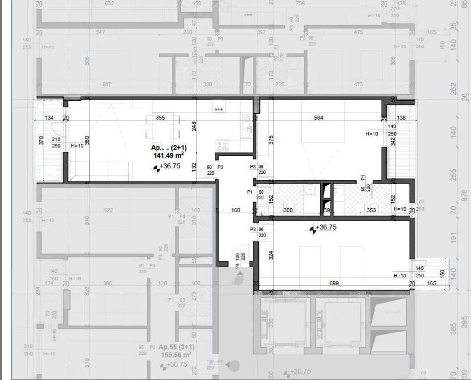 SHITET : 2+1+2📍Ish Fusha e Aviacionit (Mei's Residence) - 🔥Okazion 1400€/m²🔥198,000€ - Kati 10 - Sp.142m² || Pagese me keste✨️