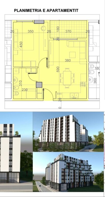 SHITET : 1+1📍Paskuqan (Belfiore Residence) - Orientim:Veri-Lindje🌞 - 80,600€ - Kt.8 - Sp.70m² || Vendodhje Strategjike &amp; Ambient i qete🌳