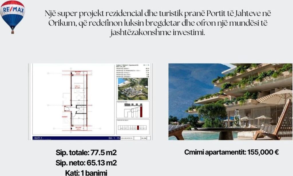 🌊 Shitet apartament 1+1 në Orikum – pranë detit!