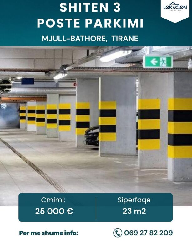 SHITEN 3 POSTE PARKIMI - MJULL-BATHORE , REZIDENCA TIRANA CIELO