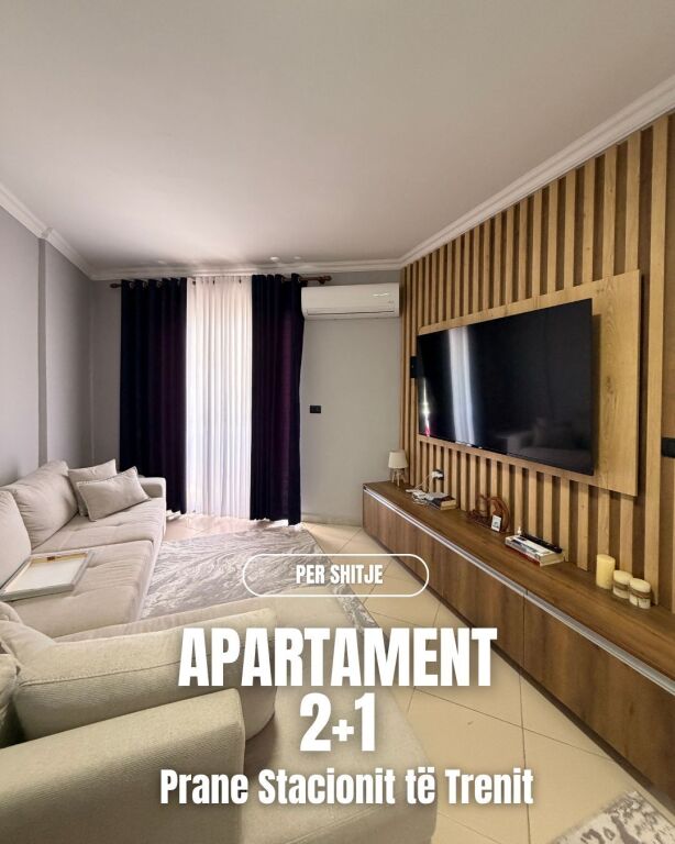 Apartament 2+1 për shitje prane Stacionit te Trenit