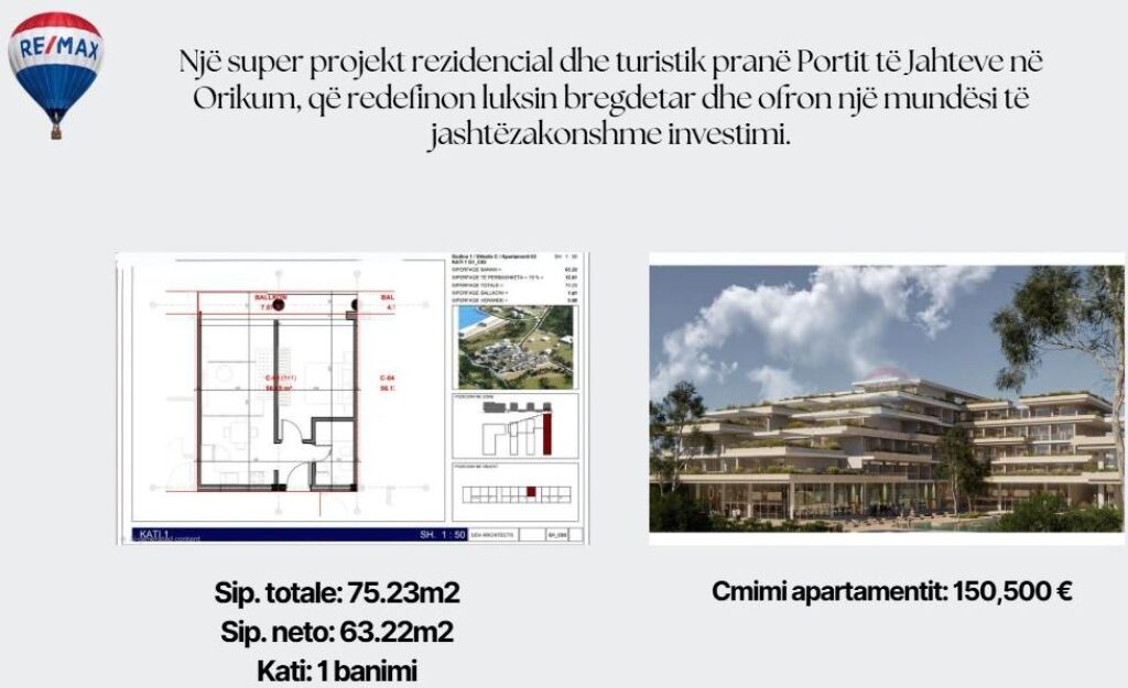 🌊 Shitet apartament 1+1 në Orikum – pranë detit!