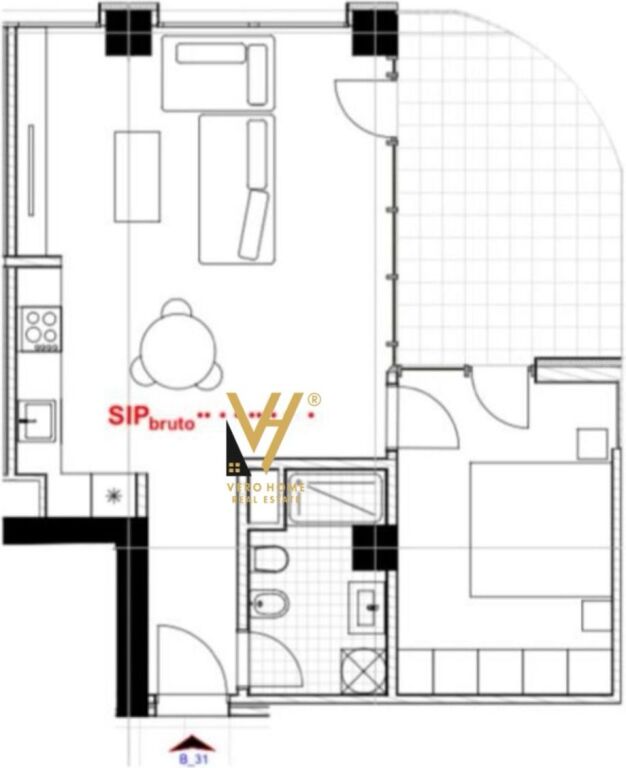 SHITET APARTAMENT 2+1+BLK TEK RIVER PARK, ASTIR 93.000 EURO