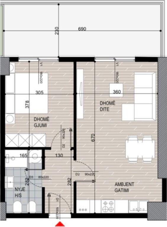 ✨Shitet Apartament 1+1 📍Ish Fusha Aviacionit, Pepa