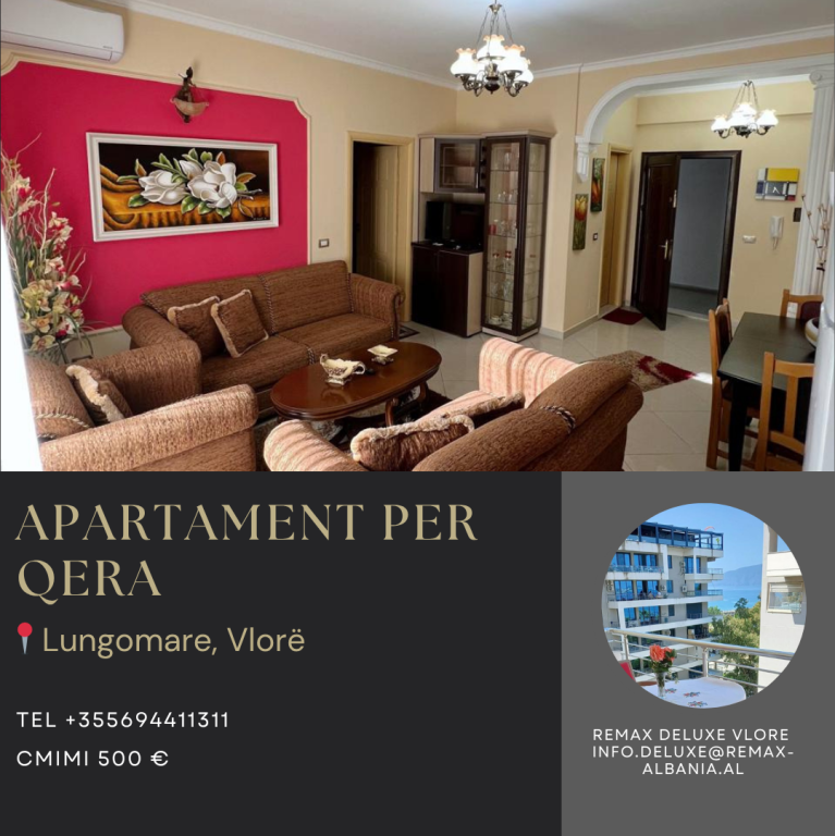 🌊 Appartamento 1+1 in affitto a lungo termine – Lungomare, Vlora
