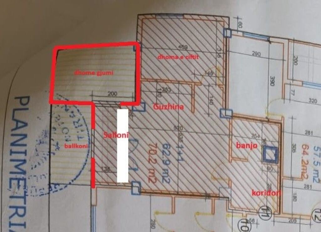 Shitet apartament 1+1 e modifikuar ne 2+1 - Durres