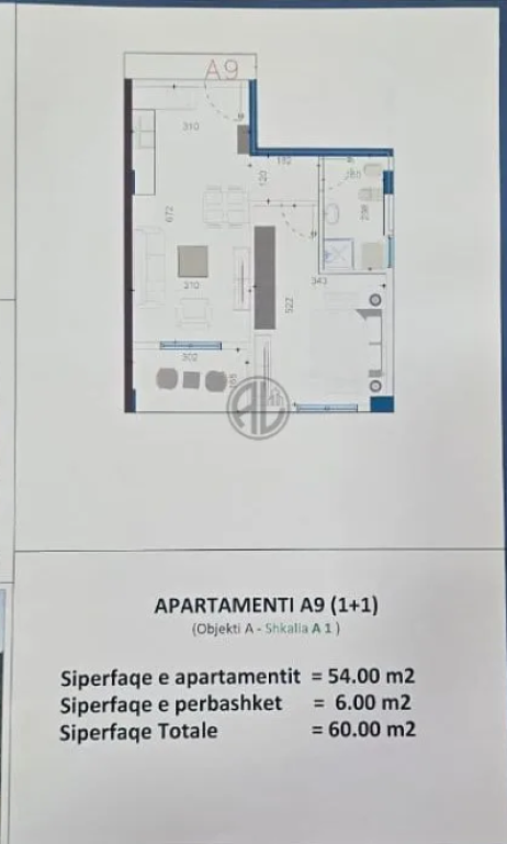 Shitet Apartament 1+1 – Rezidenca Oriental, Golem 🌴