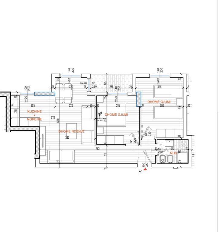 SHITET APARTAMENT 2+1 ISH PARKU 16.900.000 LEKE FH-71235