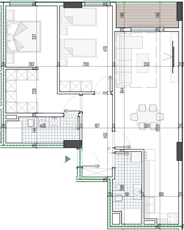 Vendiamo Appartamento 2+1+2 con Guardaroba, Paion Residence - Paskuqan