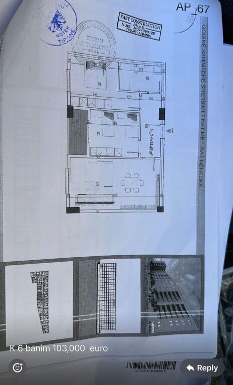 2+1,ne paskuqan,103 mije euro,i perfunduar,ne proces hipotekimi