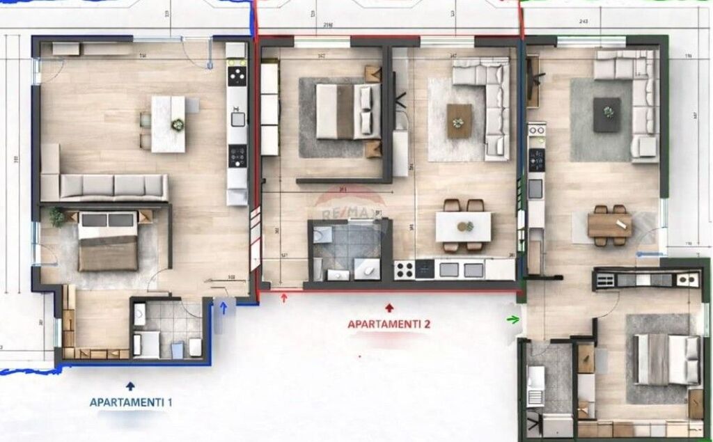 Shiten 3 Apartamente te Brryli ID: 530491011-214