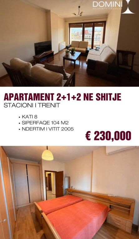 Apartament 2+1+2 per shitje   📍 te stacioni i trenit