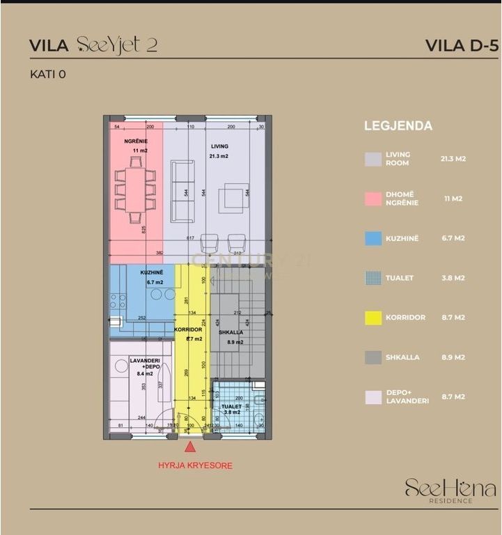 Vila 3+1 për shitje në SeeHëna Residence- Mjull Bathore!