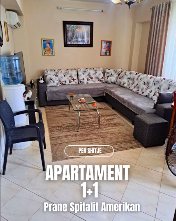 Shitet apartament 1+1 pranë Spitalit Amerikan