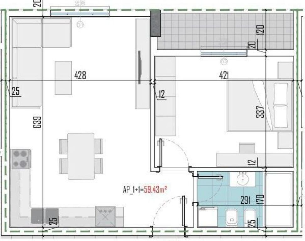 🏡 Apartment 1+1 for Sale at La Viola Residence – Paskuqan 📍
