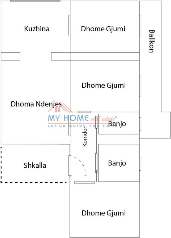 Apartment 3+1 for sale 21 December in Tirana