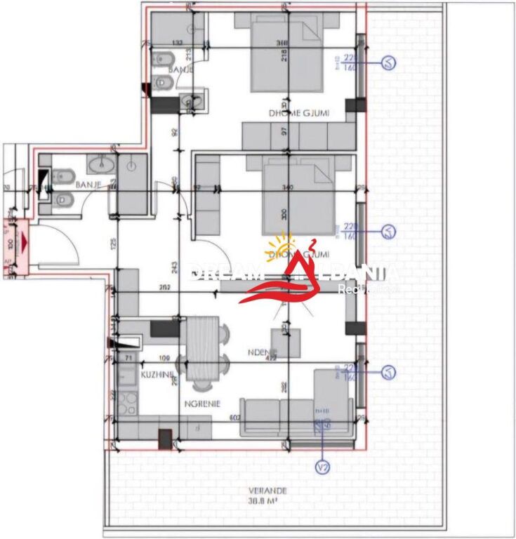 Apartament 2+1+2 Ne Shitje Ne Ali Dem (ID 41212218)