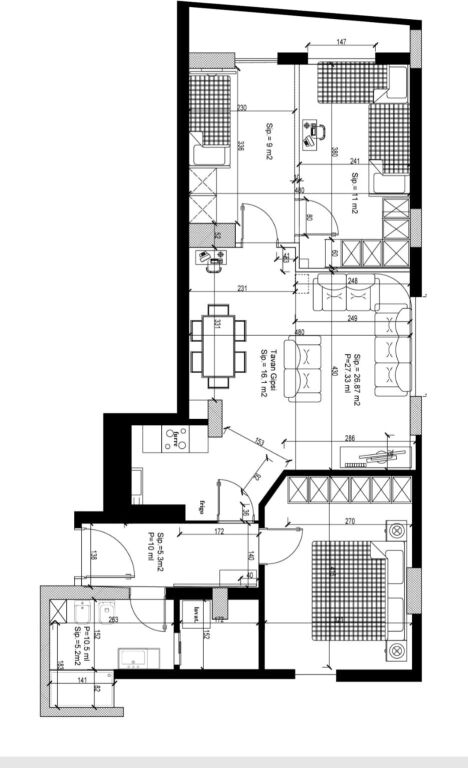 fotot  🏡 Apartament 3+1 Modern Pranë Qendrës – Me Qira 890 € /Muaj Sip. Totale  100m2