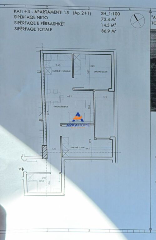 SHITET APARTAMENT 2+1 "REZIDENCA 2 ASTIR" 104.280 EURO