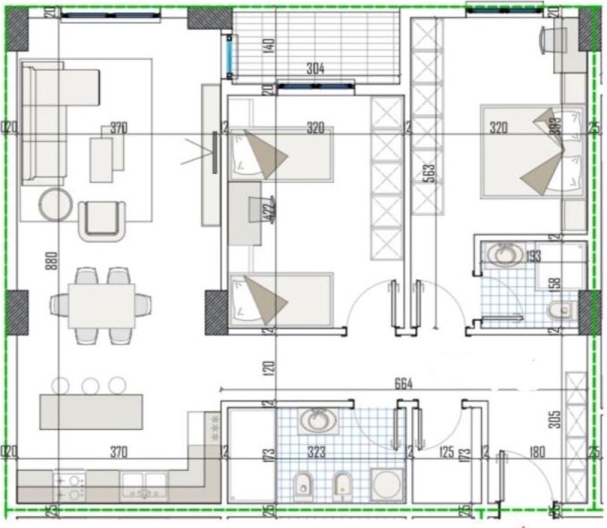 Appartamento 2+1 in vendita presso Residenca Apollo a Paskuqan.