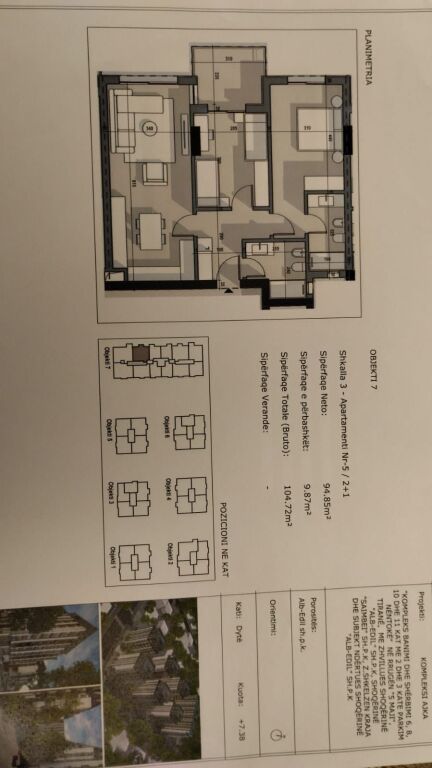 SHITET APARTAMENT 2+1 +2 - RR. 5 MAJI, TIRANE