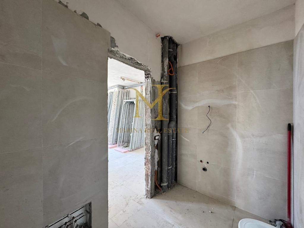 Appartamento in vendita nella zona di Golem, tipologia 2+1. Nuovo edificio, con vista mare