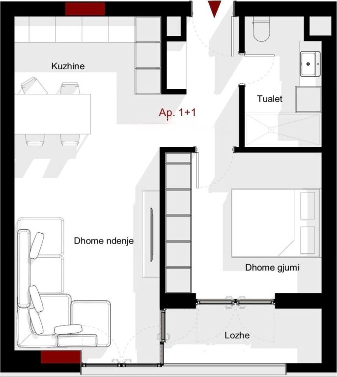 Apartment 1+1 for Sale - Fati Residence, Paskuqan