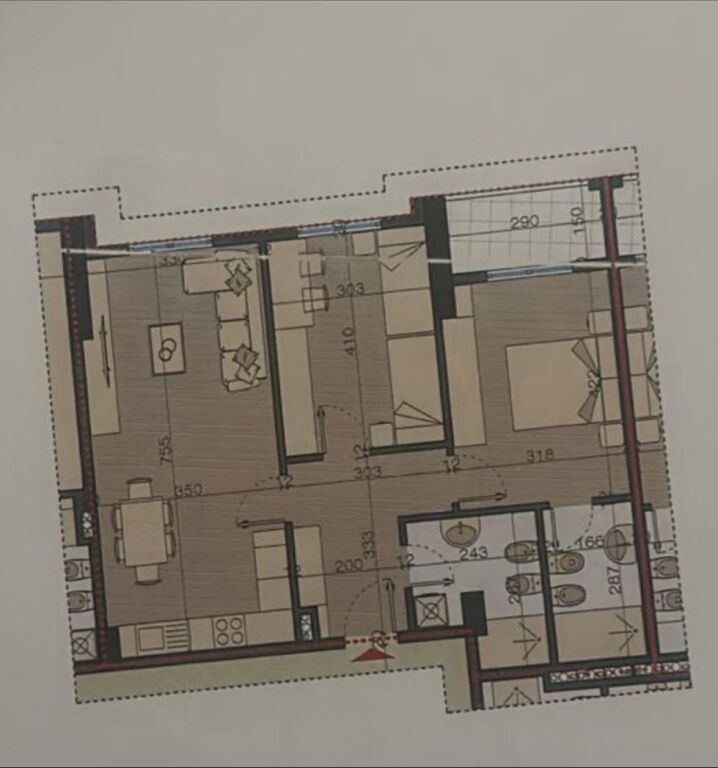 Apartment 2+1+2 for Sale in Astir  140,000 Thousand Euro– Alba Residence Construction
