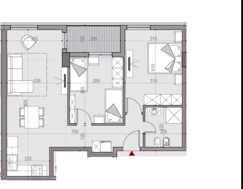 Tirane, jap me qera apartament 2+1+2 tualete+ Ballkon Kati 6, 90 m², 49.000 Lekë (Univers City)