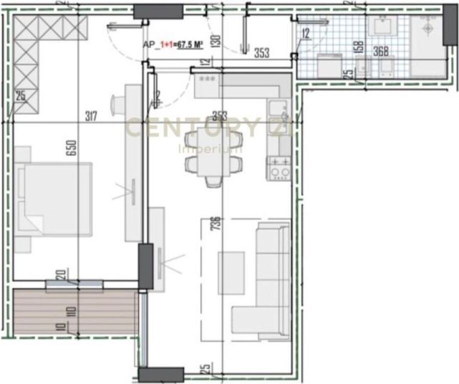 Vendiamo appartamento 1+1 a Paskuqan, vicino al Nuovo Viale. 94.000 €