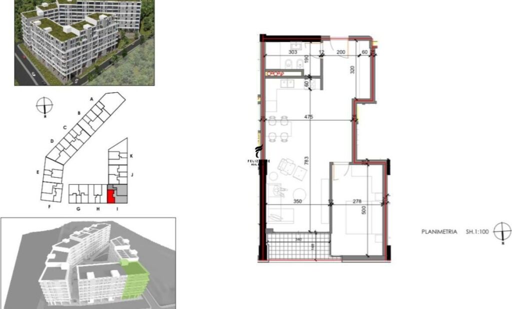 SHITET APARTAMENT 1+1 SHKOZE 91.500EURO FH-72377