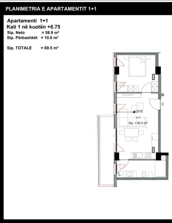Office space 1+1 for rent📍Zogu i zi