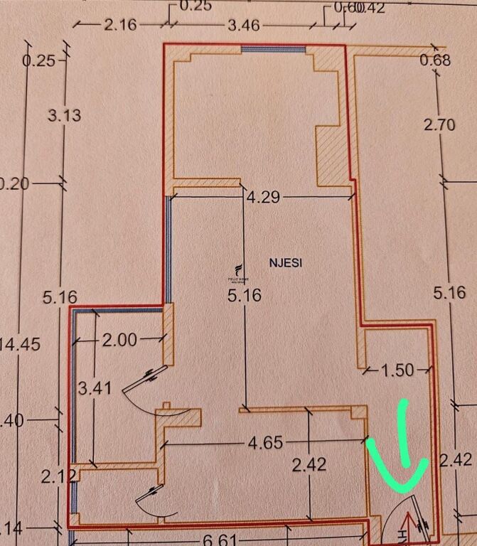 UFFICIO IN AFFITTO 80M2 MYSLYM SHYR 96.000 LEKE FH-72336
