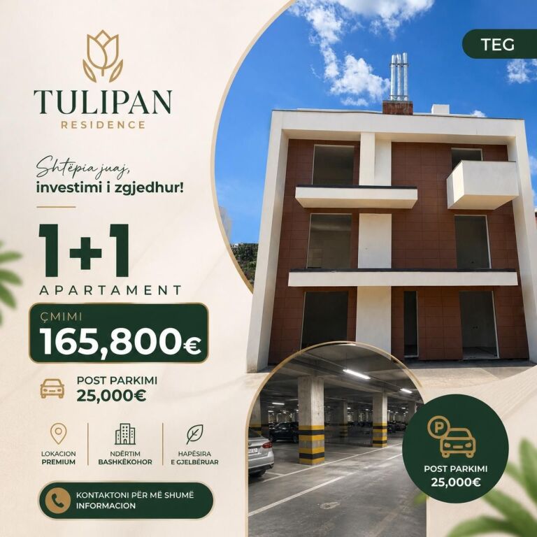 🏡 Apartment 1+1 for sale – Tulipan Residence, near TEG