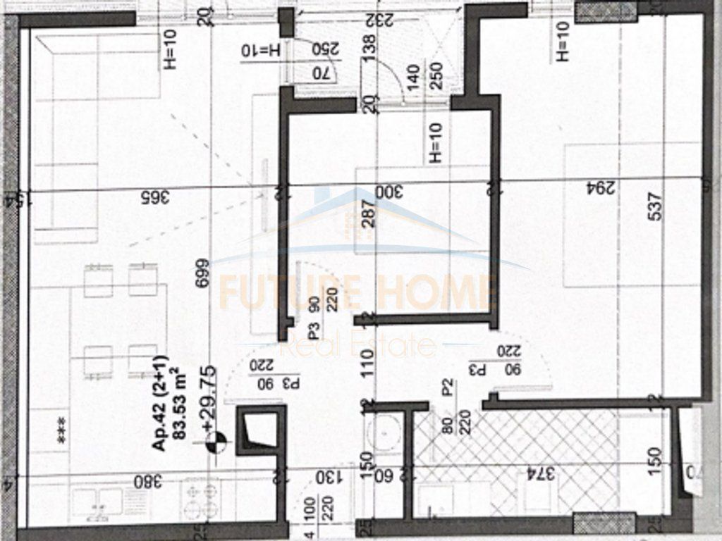 For sale, 2+1 Apartment + Parking Spot, "Meis Garden Residence", Aviation Field.