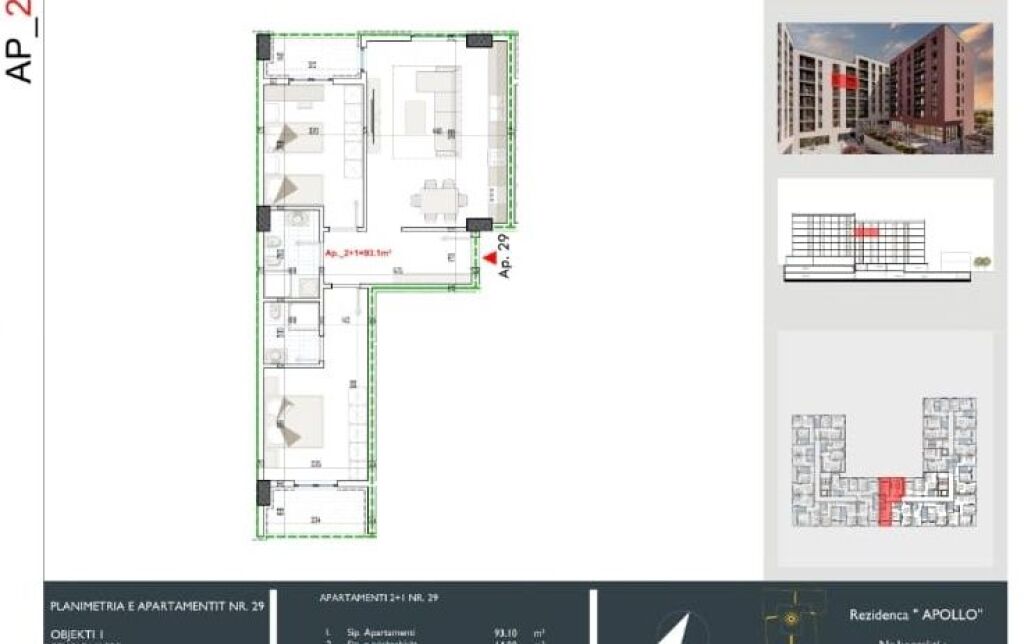 🏢 Appartamento 2+1+2 in vendita  📍 Residenza Apollo, Paskuqan