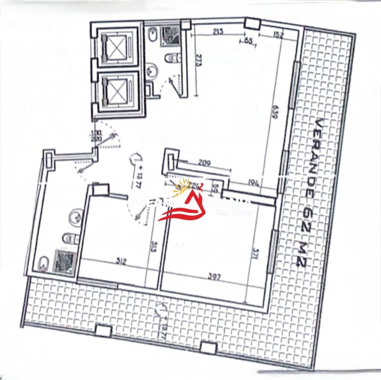 Appartamento 2+1+Veranda 62 m2 in vendita Astir, vicino a Ozone Electronic Tirana (ID 41212222)
