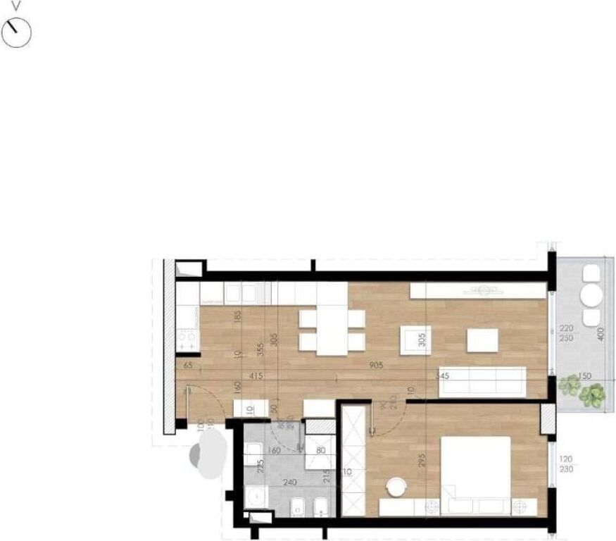 1+1 apartment for sale - Aviation field