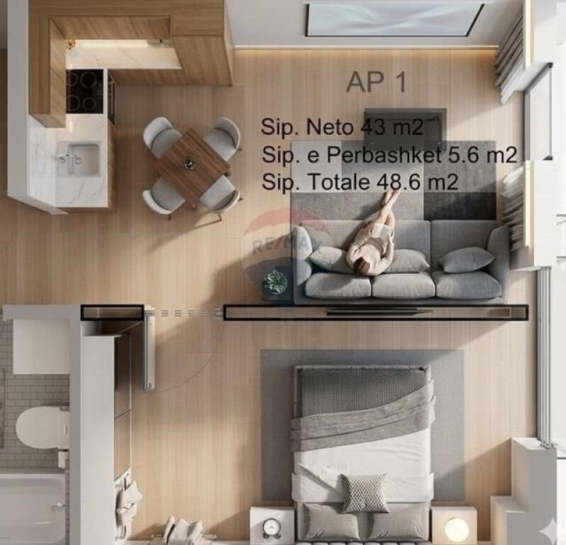 APPARTAMENTO 1+1 IN VENDITA A RADHIMË ID: 530401002-1184