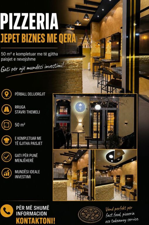 Pizzeria for rent opposite Delijorgji