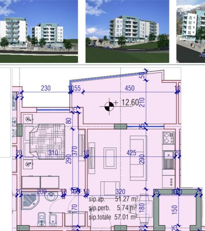 Appartamento 1+1 in vendita a Dhermi presso Harmonia
