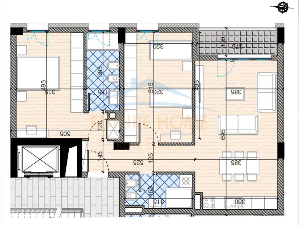 Apartment 2+1+2 for sale, Trio Towers, Don Bosko