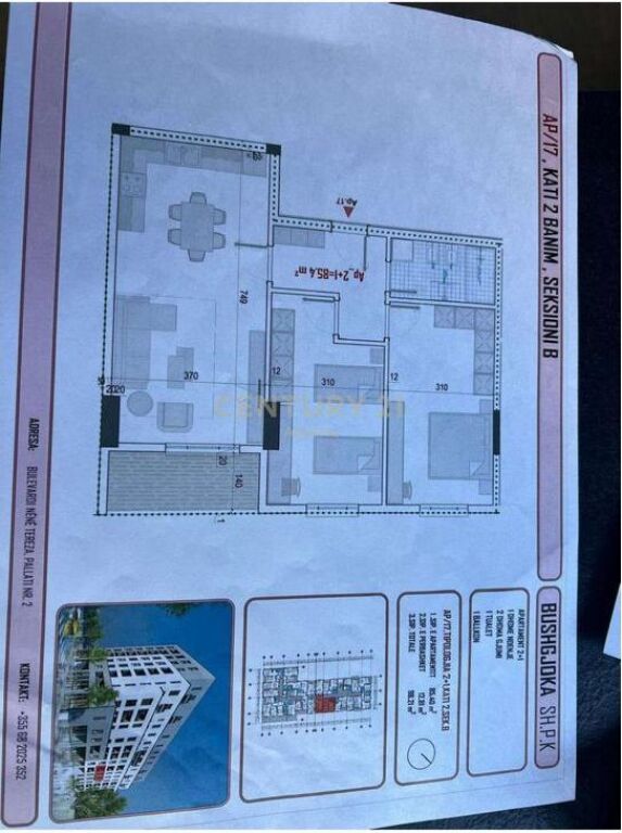 2+1 Apartment for Sale – New Modern Residence in Kamëz
