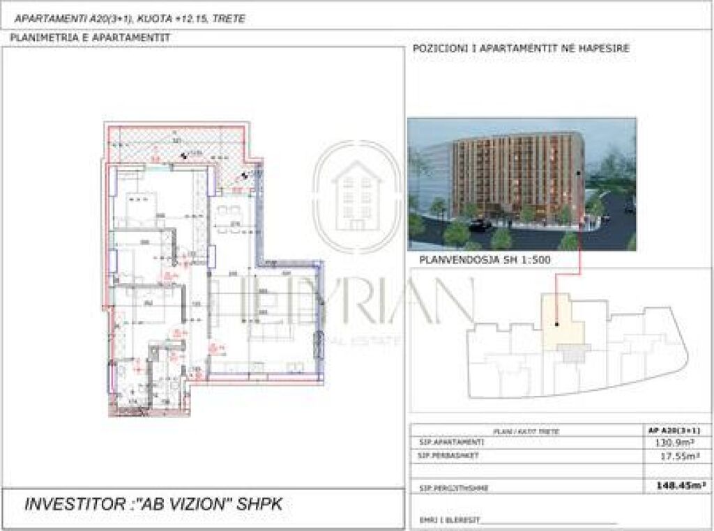 Apartament Luksoz 3+1 në Ali Demi – Hapësirë, Elegancë dhe Lokacion Premium