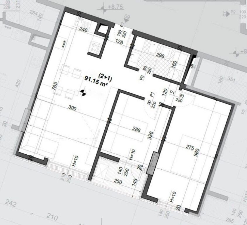 Shitet Apartament 2+1 - Ish Fusha e Aviacionit, Meis Garden Residence